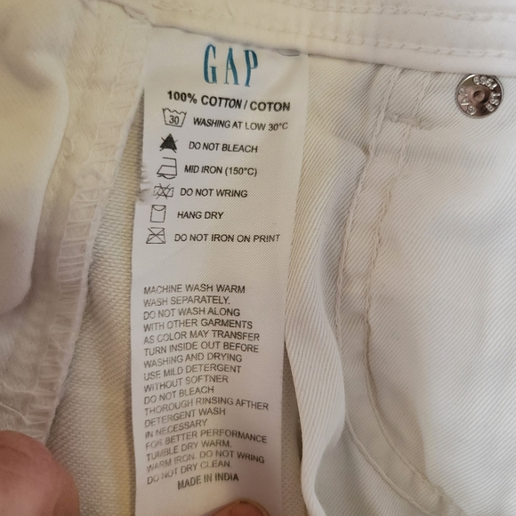 GAP white straight leg mens jeans - Picture 4 of 8